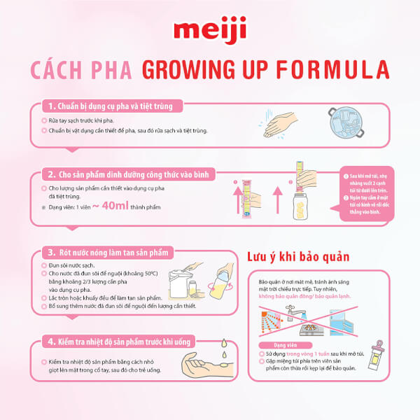 Combo 3 hộp Sữa Meiji thanh Growing up Formula 448g (12-36 tháng)