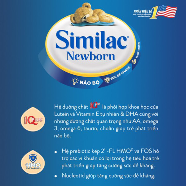 Combo 3 lon Sữa Similac Newborn Eye-Q 900g (0-6 tháng)