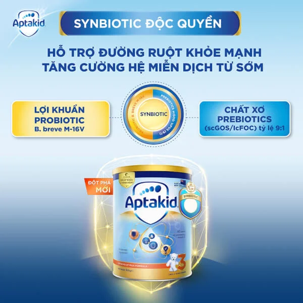Combo 4 lon Thực phẩm bổ sung Aptakid số 3 900g (trên 2 tuổi)