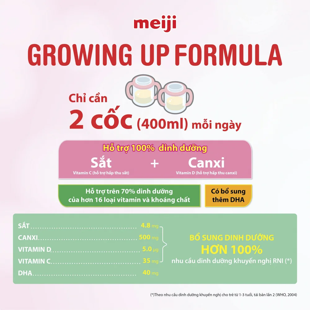Sữa Meiji nội địa Nhật Step Milk, 1 - 3 tuổi, 800G (Giao bao bì ngẫu nhiên)