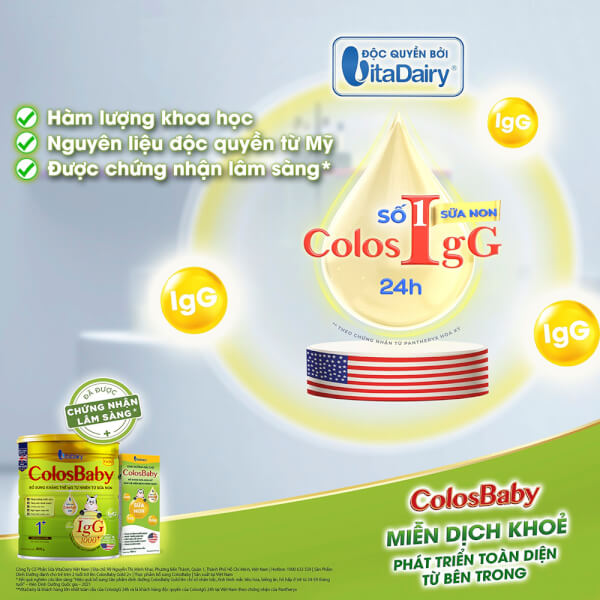 Sữa ColosBaby Gold 1+ 800g (1 - 2 tuổi)