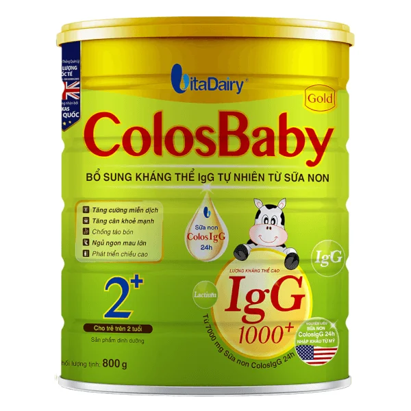 Combo 5 SPDD cho trẻ trên 2 tuổi trở lên Colosbaby Gold 2+ 800g
