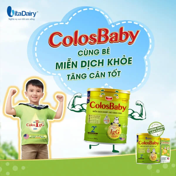 Combo 5 SPDD cho trẻ trên 2 tuổi trở lên Colosbaby Gold 2+ 800g