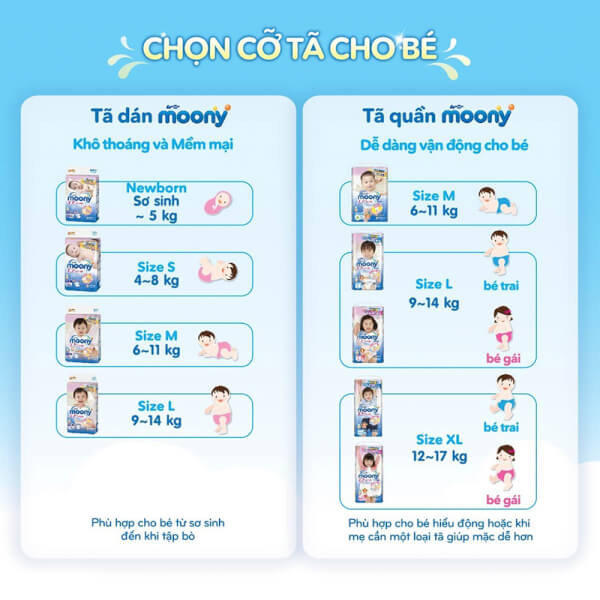 Combo 6 Bỉm tã quần Moony bé gái size XL 38 miếng (12-22kg)