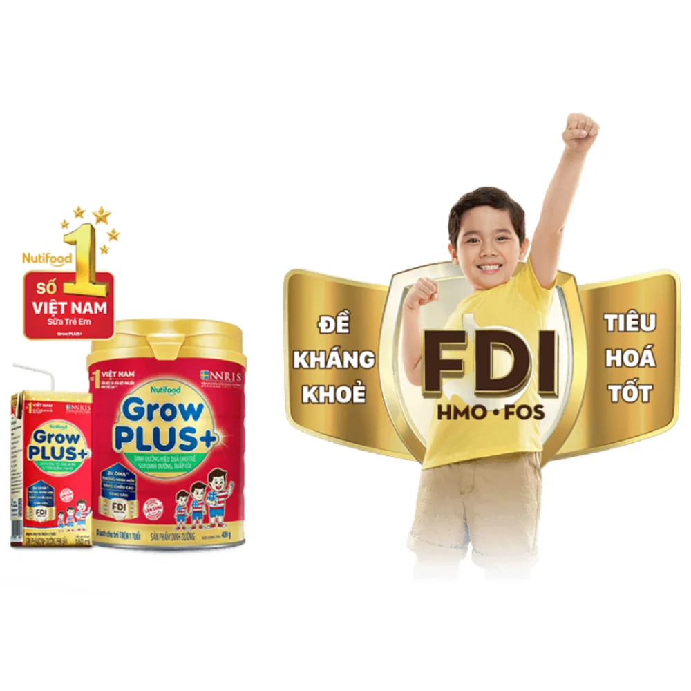 Sữa GrowPLUS+ Đỏ 1+ 900g (1-2 tuổi) (Giao bao bì ngẫu nhiên)