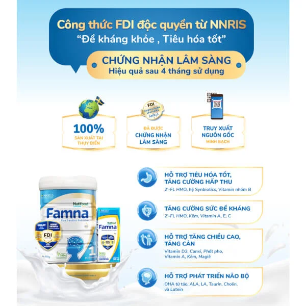 Sữa Famna Số 1 850g (0-6 tháng tuổi)
