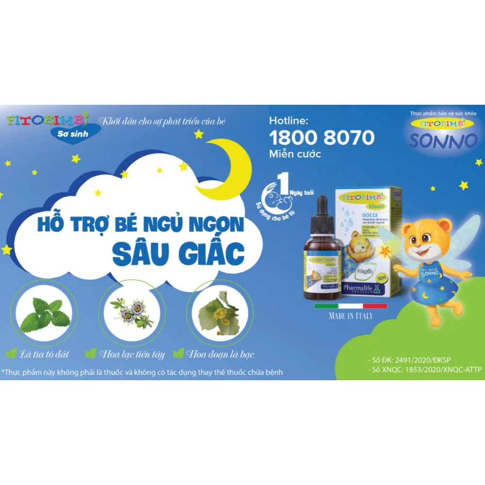 Thực phẩm bảo vệ sức khỏe Fitobimbi Sonno