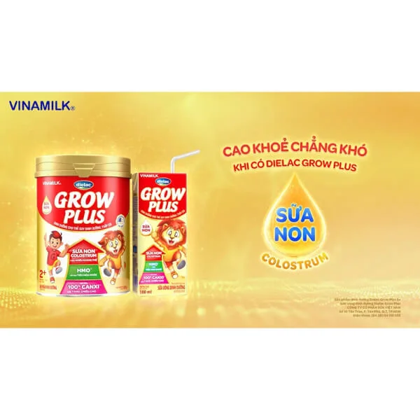 Combo 2 Dielac Grow Plus 2+, 2-10 tuổi, 850g