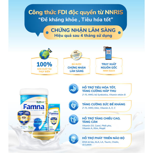 Combo 3 Sữa Famna Số 4 850g (từ 2 tuổi)