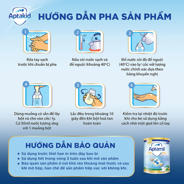 Combo 2 Sữa Aptamil số 2 900g (1-2 tuổi)