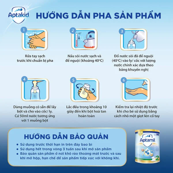 Combo 2 Sữa Aptamil số 2 900g (1-2 tuổi)