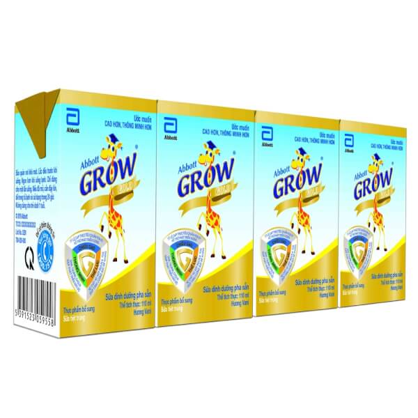 Combo 12 lốc Abbott Grow Gold hương vani 110ml (Lốc 4 hộp)