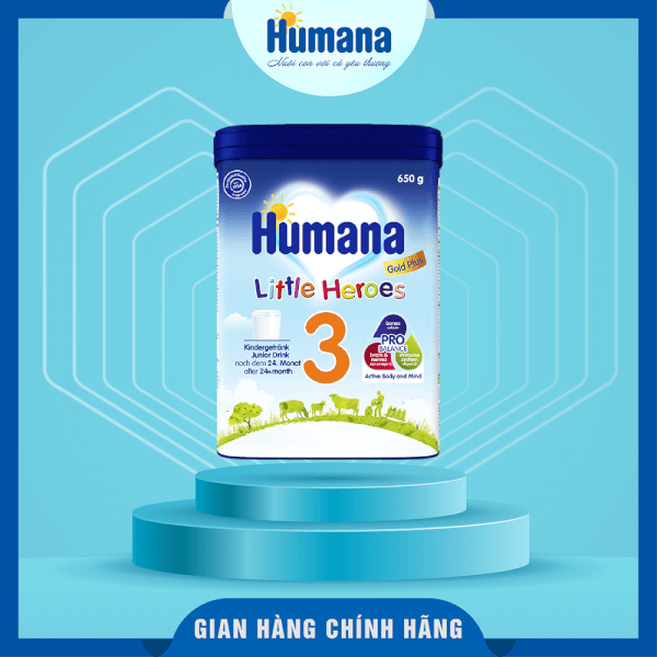 Sữa Humana Gold Plus 3 650g (Trên 2 tuổi)