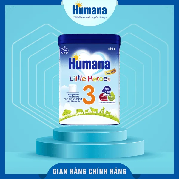 Sữa Humana Gold Plus 3 650g (Trên 2 tuổi)