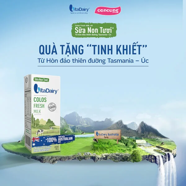 Combo 4 Sữa non tươi Vitadairy 180mL (lốc 3 hộp)