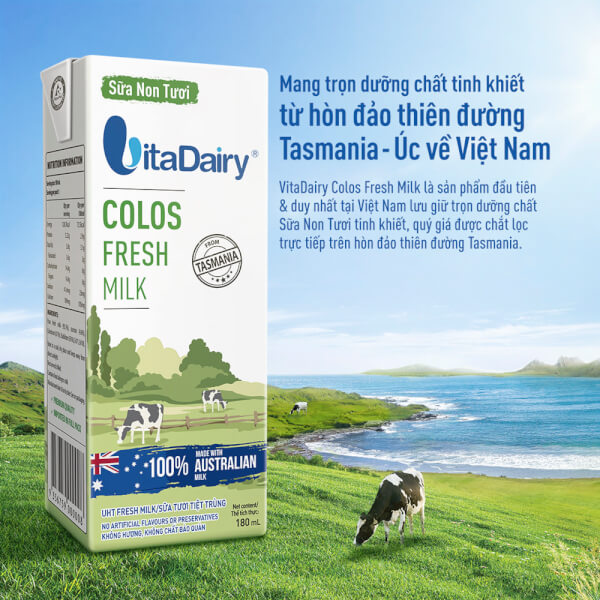 Sữa non tươi Vitadairy 180mL (lốc 3 hộp)