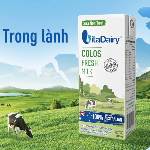 Combo 4 Sữa non tươi Vitadairy 180mL (lốc 3 hộp)