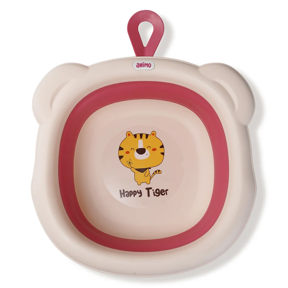 Chậu rửa mặt gấp gọn cho bé Animo (Hồng) (giao mẫu ngẫu nhiên)