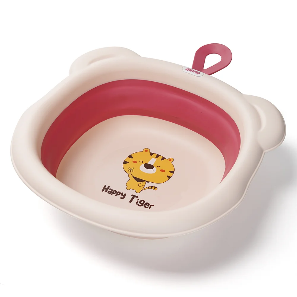 Chậu rửa mặt gấp gọn cho bé Animo (Hồng) (giao mẫu ngẫu nhiên)