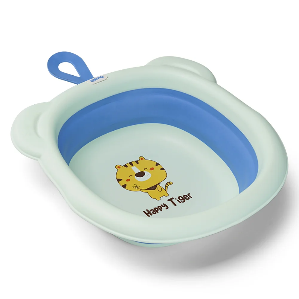 Chậu rửa mặt gấp gọn cho bé Animo (Xanh)