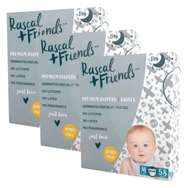 Combo 3 Tã quần Rascal Friends (M, 6-11kg, 58 miếng)