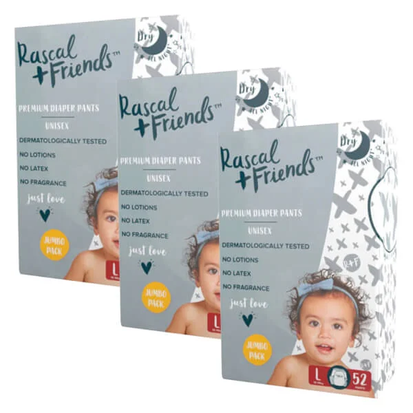 Combo 3 Tã quần Rascal + Friends (L, 10-15kg, 52 miếng)