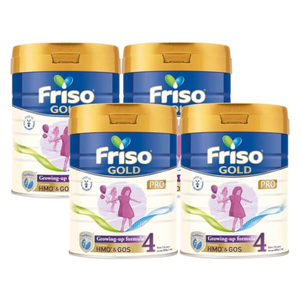 Combo 4 Friso Gold Pro số 4, 800g (trên 3 tuổi)