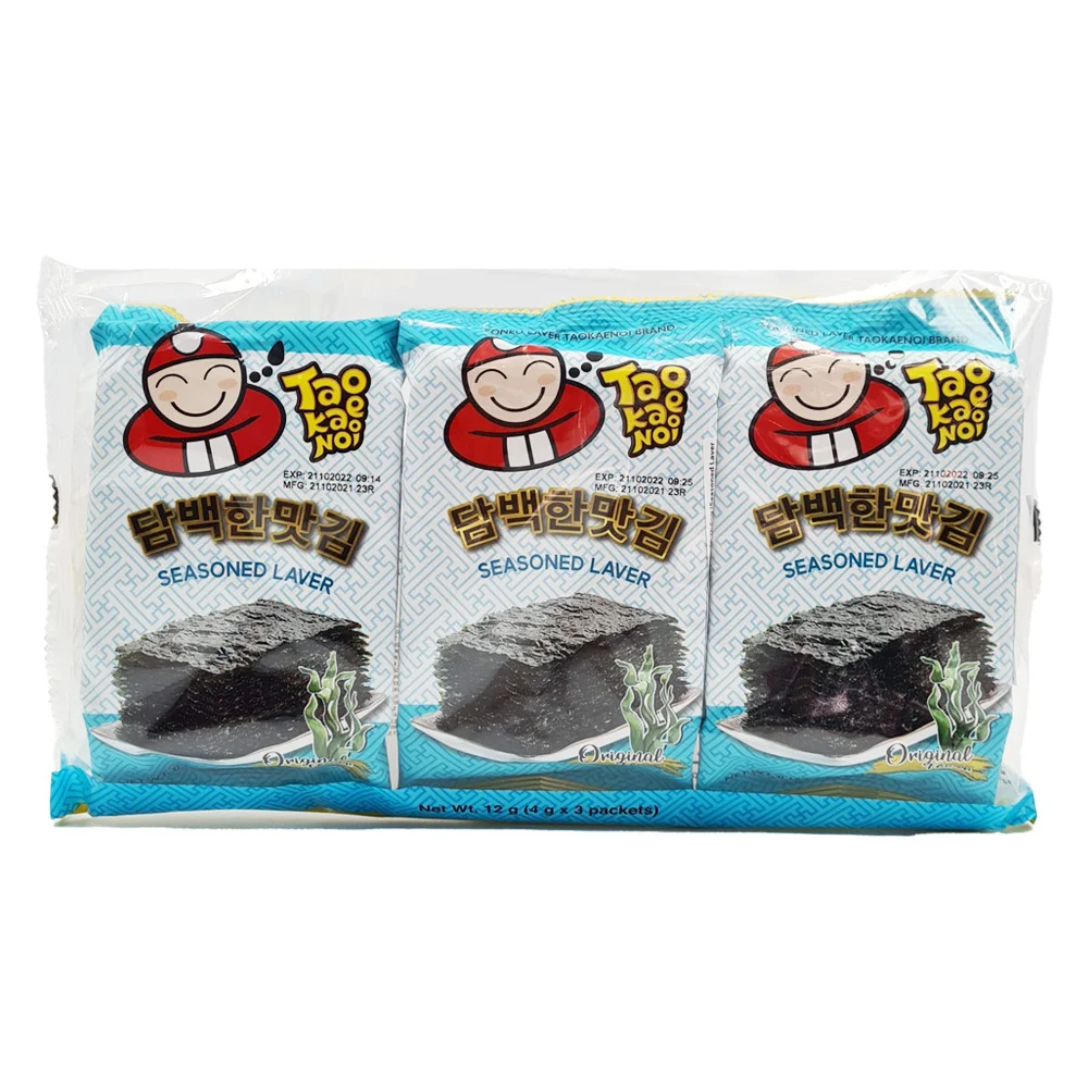 Snack Rong Biển hiệu TaoKaeNoi Vị Truyền Thống (3 gói/lốc)