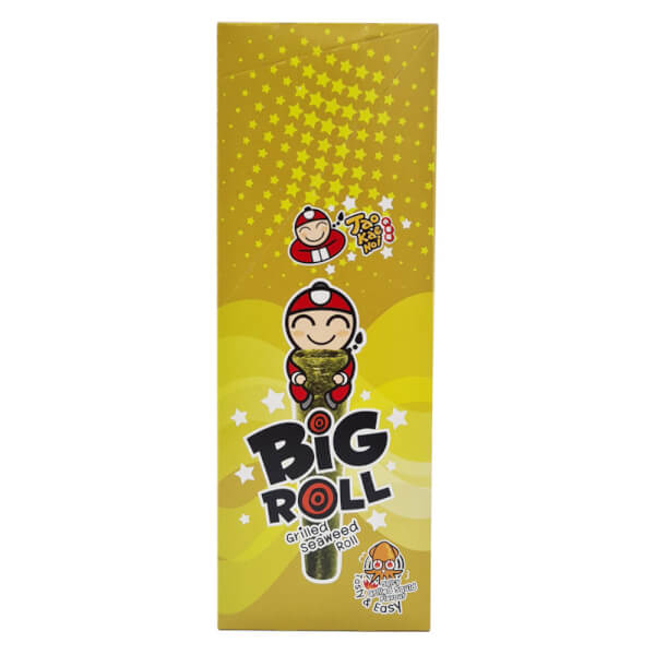 Bánh Snack rong biển nướng giòn Taokaenoi Big Roll vị mực (12gói/hộp)