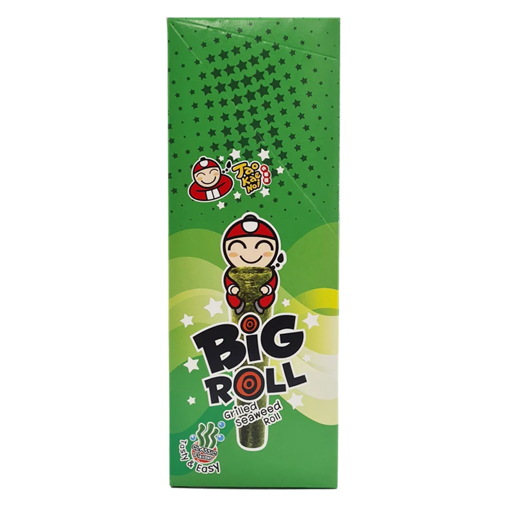 Bánh Snack rong biển nướng giòn Taokaenoi Big Roll vị truyền thống (12gói/hộp)