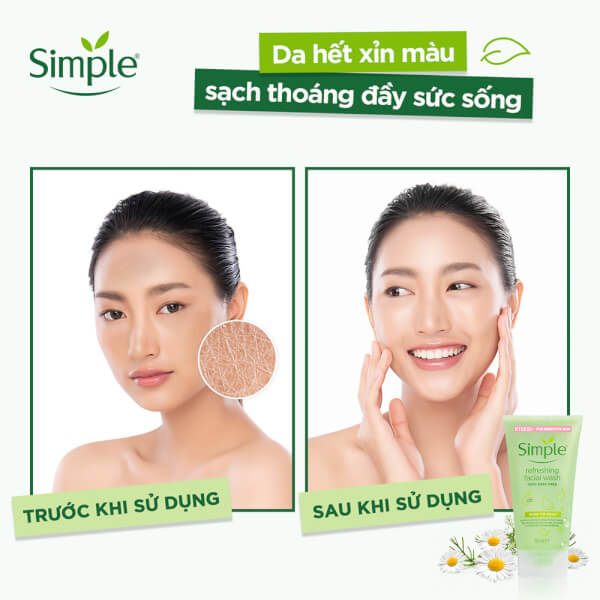 Sữa Rửa Mặt Simple Refreshing Facial Wash Dành Cho Mọi Loại Da 150ml