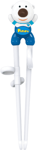 Đũa nhựa tập ăn cho bé Edison Poby (xanh)