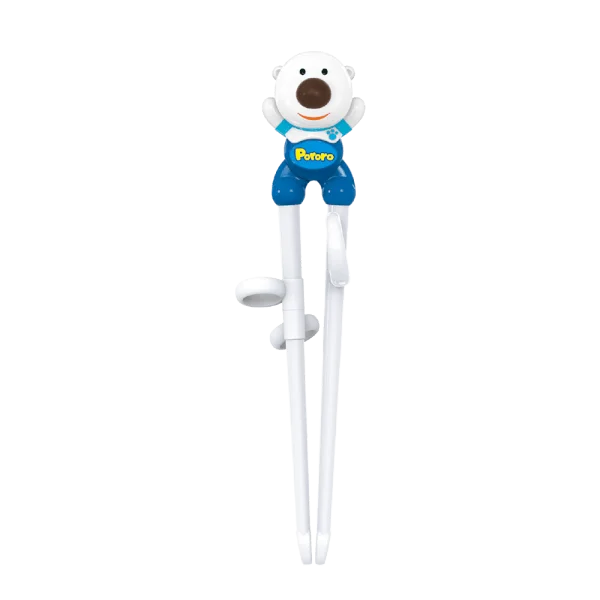 Đũa nhựa tập ăn cho bé Edison Poby (xanh)