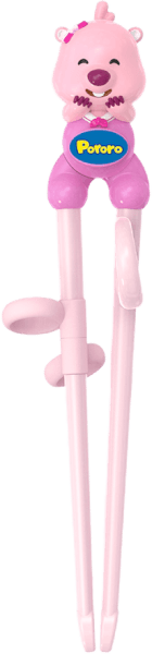 Đũa nhựa tập ăn cho bé Edison Loopy (hồng)