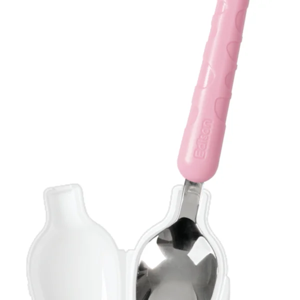 Nĩa inox tập ăn cho bé Edison (hồng)