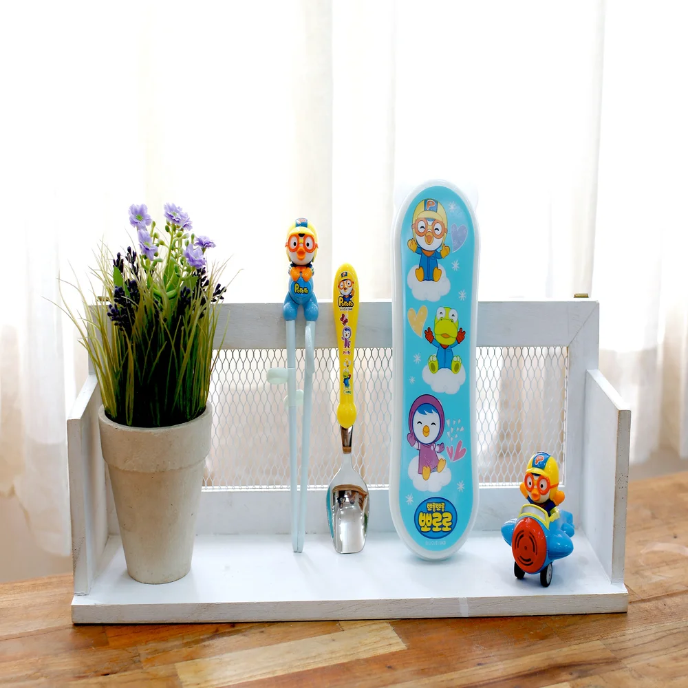 Bộ muỗng đũa tập ăn cho bé Edison (Xanh)