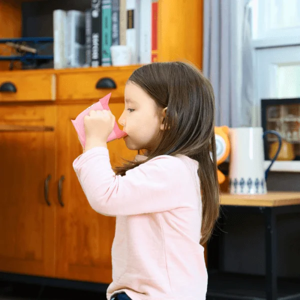 Ly tập uống inox có tay cầm Edison (Hồng)