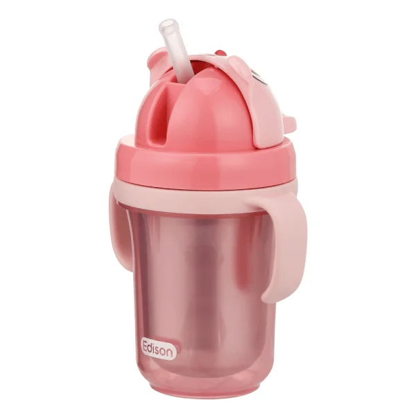 Bình tập uống inox 3D Edison (Hồng)