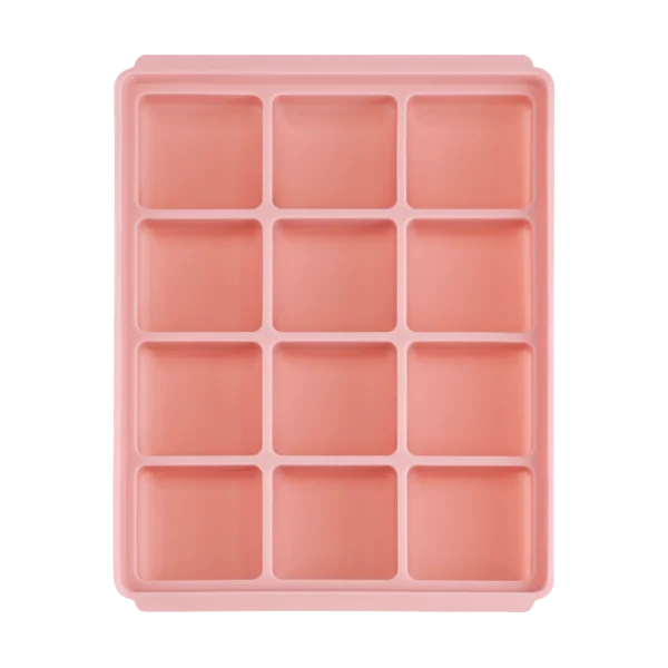 Khay silicone trữ đông Edison (màu hồng, 12 ô)
