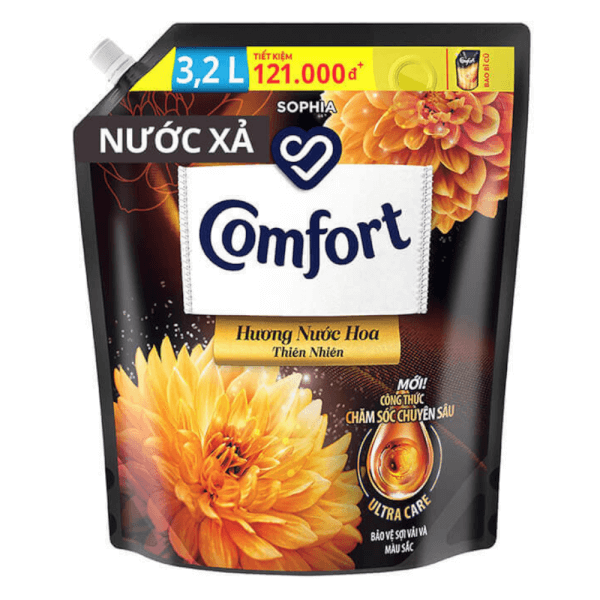 Nước xả Comfort chăm sóc chuyên sâu nước hoa thiên nhiên Sophia túi 3.2L