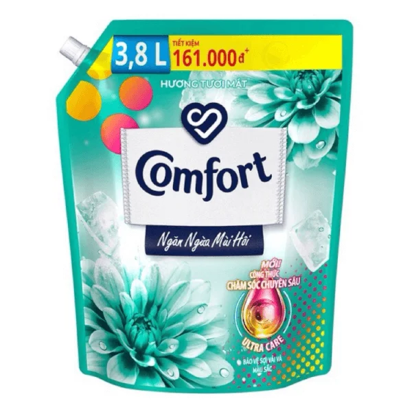 NƯỚC XẢ COMFORT NGĂN NGỪA MÙI HÔI HƯƠNG TƯƠI MÁT TÚI 3.2L