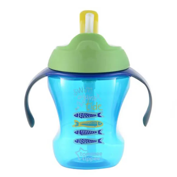 Bình tập uống có ống hút cho bé Tommee Tippee Training Straw 230ml từ 9 tháng - Xanh Lá