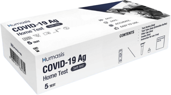 Bộ xét nghiệm nhanh COVID-19 tại nhà Humasis COVID-19 Ag Home Test (Bộ 5 test)