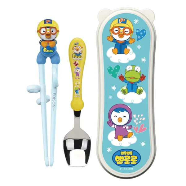 Combo 2 Bộ muỗng đũa tập ăn cho bé Edison (Xanh)
