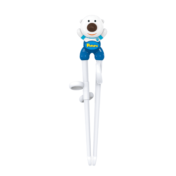 Combo 2 Đũa nhựa tập ăn cho bé Edison Poby (xanh)
