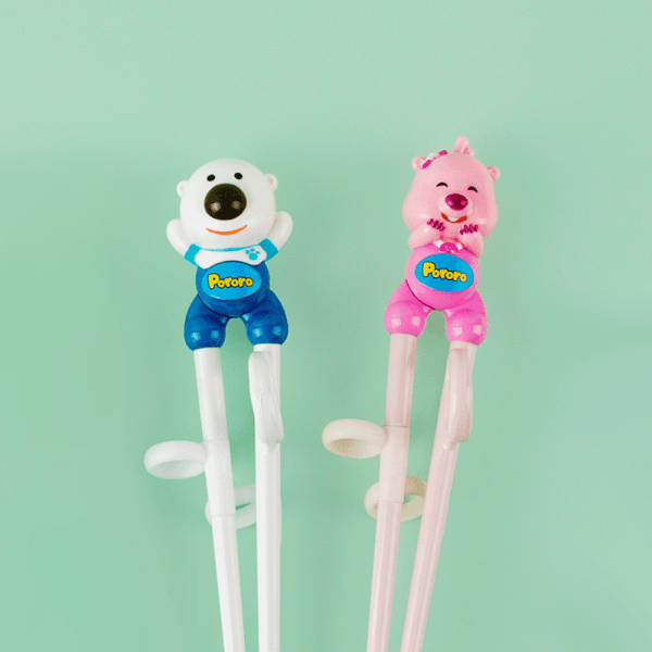 Combo 2 Đũa nhựa tập ăn cho bé Edison Loopy (hồng)