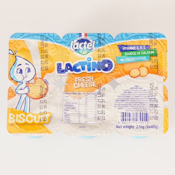 Combo 8 Thực phẩm bổ sung: Lactino phô mai tươi vị Biscuit