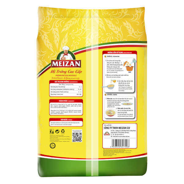 Combo 2 Mì Trứng Cao Cấp Meizan 500g x 12 gói