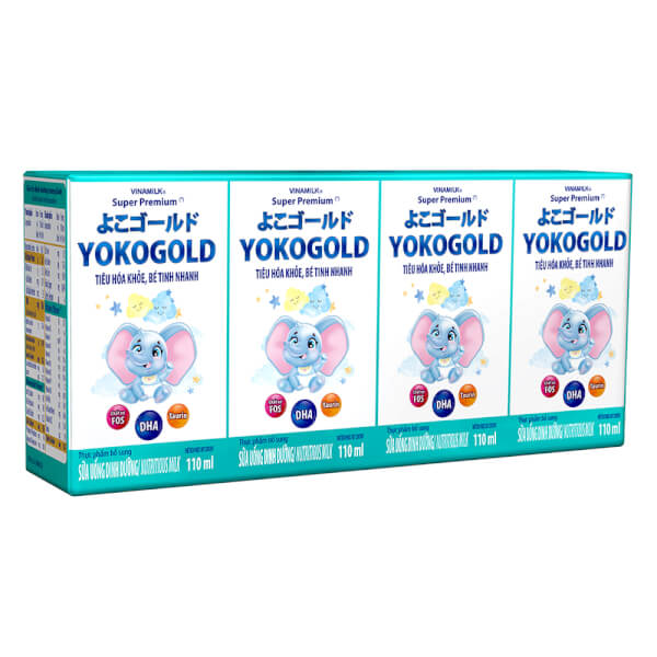 Combo 48 Sữa uống dinh dưỡng Vinamilk Yoko Gold 110ml (Lốc 4 hộp)