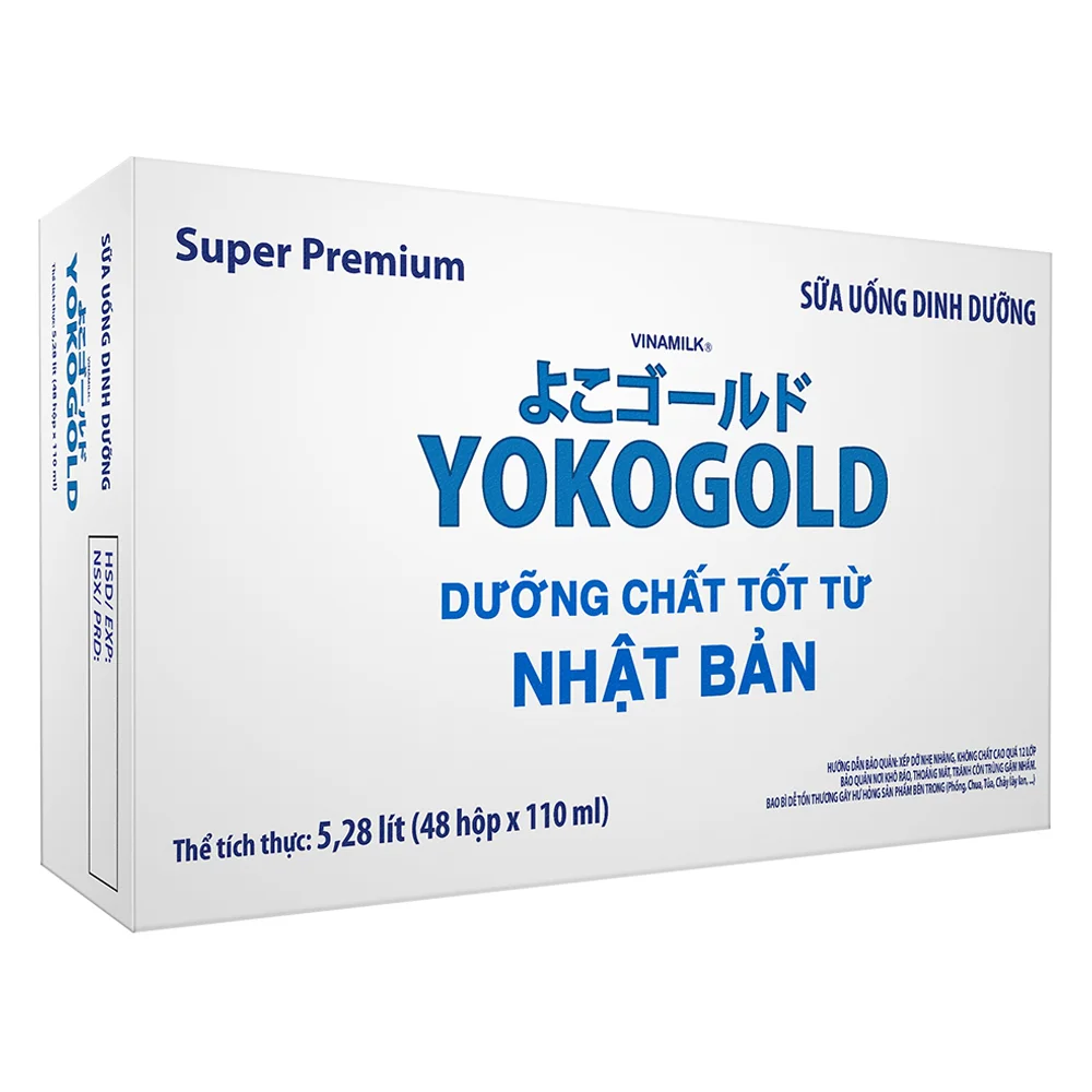 Thùng sữa uống dinh dưỡng Vinamilk Yoko Gold 110ml (Lốc 4 hộp)
